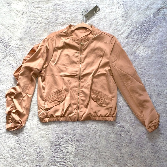 Sateen Like Bomber Jacket - Picture 4 of 8